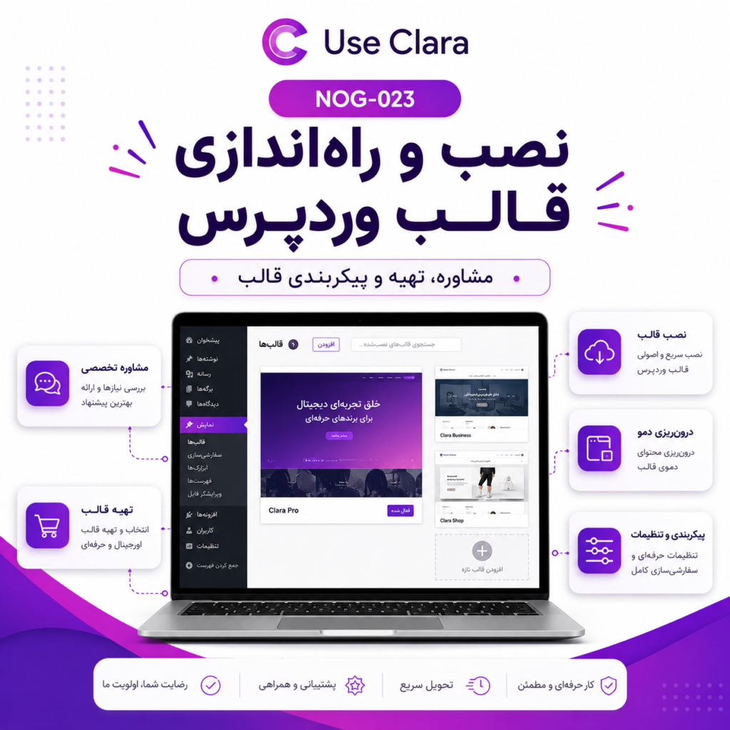 پکیج مشاوره، تهیه، نصب، راه‌اندازی و پیکربندی قالب